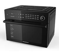 Melchioni Family | Heißluftfritteuse mit 30 Liter Kapazität BENEDETTA, Digitales Display, Dual Cook Funktion, Air Fryer mit 18 Programmen, 30-230°C, Timer 12h, Schwarz, Noire