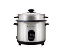 Melchioni Family | LOTO Cuiseur à Riz 1,8L avec Cuisson et Maintien au Chaud, Couvercle en Verre, Revêtement Antiadhésif, Arrêt Automatique, Vapeur, 800W, Accessoires Inclus