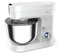 Melchioni Family MAGDA, Impastatrice planetaria, Ciotola in acciaio capacità 9 litri/3kg, 9 Velocità+Pulse, Coperchio trasparente, Gancio per impastare, Mescolatore, Frusta, Indicatore LED, 1800W