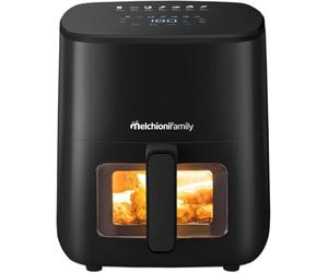 Melchioni Family | Marianna New, Friteuse à air 5L, Compacte, Écran tactile, 7 Programmes, Revêtement antiadhésif, Minuteur 60 Min, Température 80°-200°C, Contrôle de cuisson sans ouvrir la porte