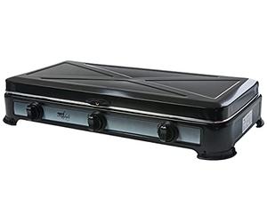 Melchioni Family Minerva 3 Cuisinière à gaz 3 feux, acier émaillé, puissance 2,9 kW Noir, 59,5 x 33,5 x 11 cm