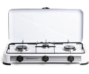 Melchioni Family Minerva 3 | Réchaud à Gaz 3 Feux - Structure en Acier Émaillé, Grilles et Brûleurs Amovibles, Réglage de la Flamme, Puissance 2,9 kW