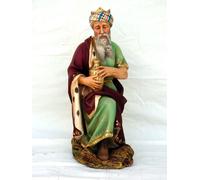 melchior accroupi de taille moyenne 68cm de haut Figurine de décoration - polyrésine - réduite - pour l'extérieur