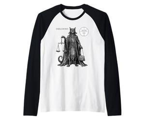 Melchom Chat Démon de Coin et Jugement Manche Raglan