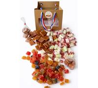 Meldosi Assortiment de Bonbons Traditionnels Français - Confiseries Artisanales, Pâtes de Fruits, Nougats, Caramels - Sachet coffret gourmand Élégant Prêt à Offrir