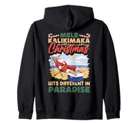 Mele Kalikimaka Guirlande Lumineuse hawaïenne pour Sapin de Noël Sweat à Capuche