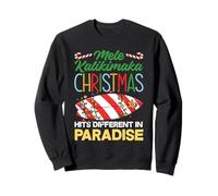 Mele Kalikimaka Guirlande Lumineuse hawaïenne pour Sapin de Noël Sweatshirt