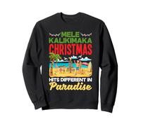 Mele Kalikimaka Guirlande Lumineuse hawaïenne pour Sapin de Noël Sweatshirt
