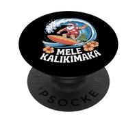 Mele Kalikimaka Noel Tropical Hawaii Tiki PopSockets PopGrip Adhésif