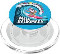 Mele Kalikimaka Père Noël hawaïen Surfeur PopSockets PopGrip pour MagSafe