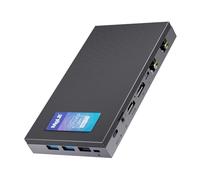 MeLE Mini PC Quieter4C Fanless, Double LAN, Win11 Pro N100 16Go 512Go NVMe SSD, 4K HDMI, WiFi 5, Bluetooth 5.2, Double LAN 2.5GbE, USB-C PD et Sortie vidéo, Montage VESA, Ultra-Compact 0,34L