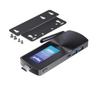 MeLE PCG02 N100 Mini PC, Multifonction USB-C, sans Ventilateur, Double écran HDMI 4K, Wi-FI 2,4 GHz/5 GHz, BT5.1, GbE, Micro PC avec VESA （8 Go / 256 Go）