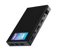 MeLE Quieter 3Q Ordinateur de Bureau sans Ventilateur N5105 8 Go 256 Go, Petit Ordinateur WiFi 5 USB-C PD3.0, Ethernet Gigabit, Double HDMI, Mise en Marche Automatique pour l'IoT et l'industrie