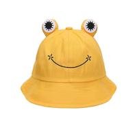 Meleager Bob Grenouille, Chapeau Grenouille, Coton, Chapeau de Soleil pour Voyage Plage Jardinier Randonnée pour Femme Homme Adulte(Jaune)