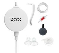 Melearch Mini pompe à air pour aquarium, mousseur d'air silencieux avec pierre à air, clip de tube d'air, aérateur d'oxygène pour aquarium de 1 à 5 gallons, 1,3 W, 450 ml/min, blanc