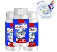 Meledmatte - Agent de dragage de tuyaux puissants, poudre de dragage d'évier et de canalisation, outil de nettoyage puissant tout autour, dragage instantané de tuyau de toilettes (3 pièces)