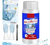 Meledmatte Gel de drainage puissant à formule améliorée pour dragage de tuyaux, puissant agent de dragage de tuyaux, nettoyeur de canalisations de toilettes Meledmatte, nettoie facilement les