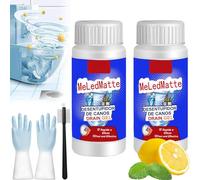 Meledmatte Nettoyant pour canalisations de toilettes, agent de dragage professionnel puissant pour canalisations de toilettes de cuisine, outil de nettoyage rapide (2 pièces)