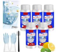 Meledmatte Nettoyeur de canalisations de toilettes, agent de dragage professionnel puissant pour canalisations de toilettes de cuisine, outil de nettoyage rapide (5 pièces)