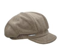 Melegari Bonnet avec visière | Bonnet en polaire pour femme | Merano Baloon Baker Boy cap | Unisexe |, Beige foncé., 55-59