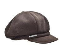 Melegari Bonnet avec visière | Bonnet en polaire pour femme | Merano Baloon Baker Boy cap | Unisexe |, marron foncé, 55-59