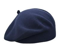 Melegari Bonnet Basque Femme | 100% Coton | Sofia Beret | Printemps Été, bleu, 55-59