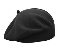 Melegari Bonnet Basque Femme | 100% Coton | Sofia Beret | Printemps Été, Noir , 55-59