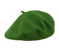 MELEGARI Bonnet Basque Femme | 100% Laine | Roma Beret | Made in Italy, Vert 40, Taille Unique