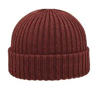 MELEGARI Bonnet tricoté Como | Pure Laine Merino Extrafine | Fabriqué en Italie | Unisexe (Bordeaux)