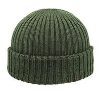 MELEGARI Bonnet tricoté Como | Pure Laine Merino Extrafine | Fabriqué en Italie | Unisexe (Vert)