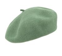 MELEGARI Casquette Basque Femme | 100% Laine | Margie Beret | Made in EU, Vert 306, Taille Unique