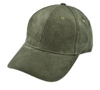 Melegari Casquette de Baseball en Velours à Côtes fines, Peter | Pur Coton | Taille Unique Ajustable | Automne Hiver | Homme/Femme, vert militaire, 55/60 cm
