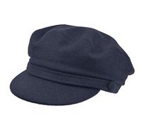Melegari Casquette populaire Marinaire Genova, Révolution Russe, Casquette Skipper, Casquette avec visière, bonnet en laine, fabriqué en Italie, automne / Nouvel - Bleu - Small