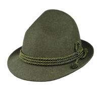Melegari Chapeau Tyrolien de Montagne | Dreispitz Innsbruck | Chapeau de berger | Paysan et Chasseur | Loden Hut | Chapeau Traditionnel, Vert loden, 57 cm