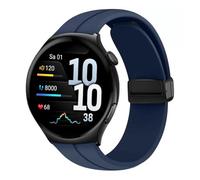MELEJIA 22mm Bracelet en Remplacement Compatible avec Garmin Forerunner 570 47mm/Forerunner 970/Venu 4 45mm/Vivoactive 4, 22mm Bande en Silicone, Boucle Magnétique Silicone Bracelet-Bleu Foncé
