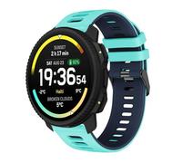 MELEJIA Bracelet en Silicone Bicolore Compatible avec Suunto Vertical 2/Vertical/Race 2/Ocean/9 Peak Pro/9 Peak, 22mm Remplacement Bande, Bracelet Sport Ajustable pour Hommes et Femmes-Bleu + Vert