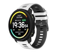 MELEJIA Bracelet en Silicone Bicolore Compatible avec Suunto Vertical 2/Vertical/Race 2/Ocean/9 Peak Pro/9 Peak, 22mm Remplacement Bande, Bracelet Sport Ajustable pour Hommes et Femmes-Blanc + Noir