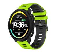 MELEJIA Bracelet en Silicone Bicolore pour Suunto Vertical 2/Vertical/Race 2/Ocean/9 Peak Pro/9 Peak, 22mm Remplacement Bande, Bracelet Sport Ajustable pour Hommes et Femmes-Noir + Citron Vert