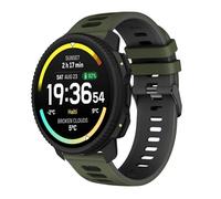 MELEJIA Bracelet en Silicone Bicolore pour Suunto Vertical 2/Vertical/Race 2/Ocean/9 Peak Pro/9 Peak, 22mm Remplacement Bande, Bracelet Sport Ajustable pour Hommes et Femmes-Vert Armée et Noir