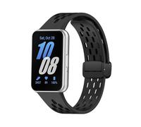 MELEJIA Bracelet en Silicone Compatible avec Samsung Galaxy Fit 3, Ajustable Remplacement Bande pour Galaxy Fit3 SM-R390, Boucle Magnétique Silicone Bracelet Sport pour Hommes et Femmes
