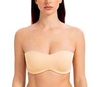 MELENECA Femme Minimiseur Soutien-Gorge sans Bretelles Bandeau Emboîtant Grande Taille Baiser de Soleil 100C