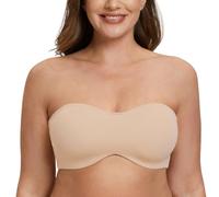 MELENECA Femme Minimiseur Soutien-Gorge sans Bretelles Bandeau Emboîtant Grande Taille Beige pâle 100H