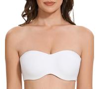 MELENECA Femme Minimiseur Soutien-Gorge sans Bretelles Bandeau Emboîtant Grande Taille Blanc 100E
