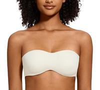 MELENECA Femme Minimiseur Soutien-Gorge sans Bretelles Bandeau Emboîtant Grande Taille Blanc crème 105C