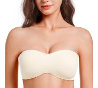 MELENECA Femme Minimiseur Soutien-Gorge sans Bretelles Bandeau Emboîtant Grande Taille Dollar de Sable 95G