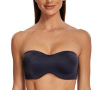 MELENECA Femme Minimiseur Soutien-Gorge sans Bretelles Bandeau Emboîtant Grande Taille Navy Blue 85B