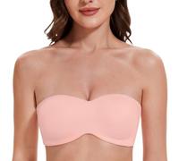 MELENECA Femme Minimiseur Soutien-Gorge sans Bretelles Bandeau Emboîtant Grande Taille Rougir 105F