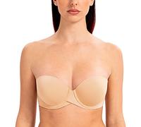 MELENECA Femme Push Up à Armatures Moulé Soutien-Gorge sans Bretelles Baiser de Soleil 105C