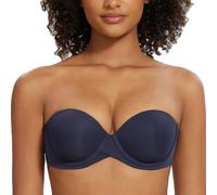 MELENECA Femme Push Up à Armatures Moulé Soutien-Gorge sans Bretelles Navy Blue 95D