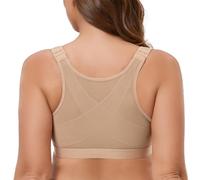 MELENECA Femme Soutien-Gorge Fermeture Devant Posture sans Armatures Amande 95G